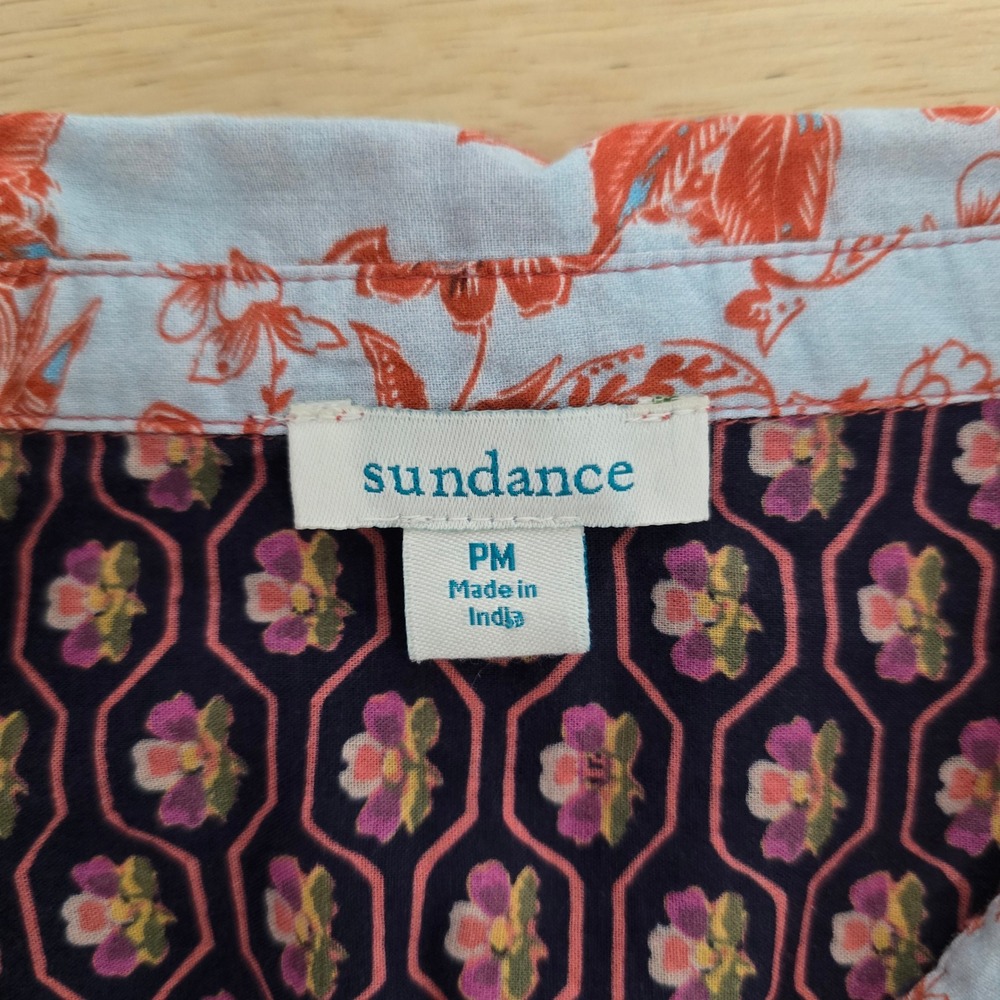 Sundance Patchwork Floral Print Button Down Shirt… - image 3